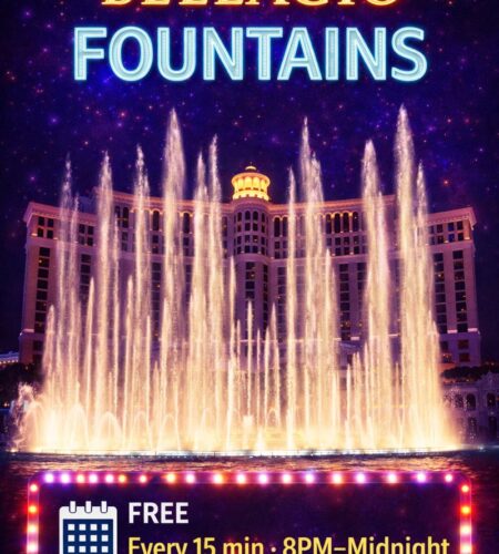 Bellagio Fountains: Show Times, Best Viewing Spots & How to Get There (LAS Airport + The Strip)