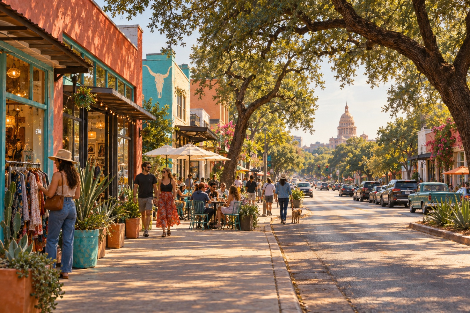 Austin — congress editorial illustration from the Way4i city guide