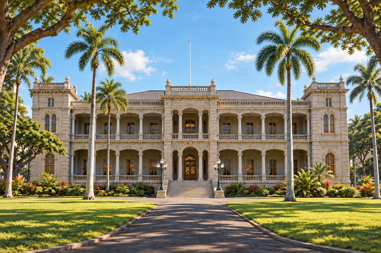 Honolulu — palace editorial illustration from the Way4i city guide