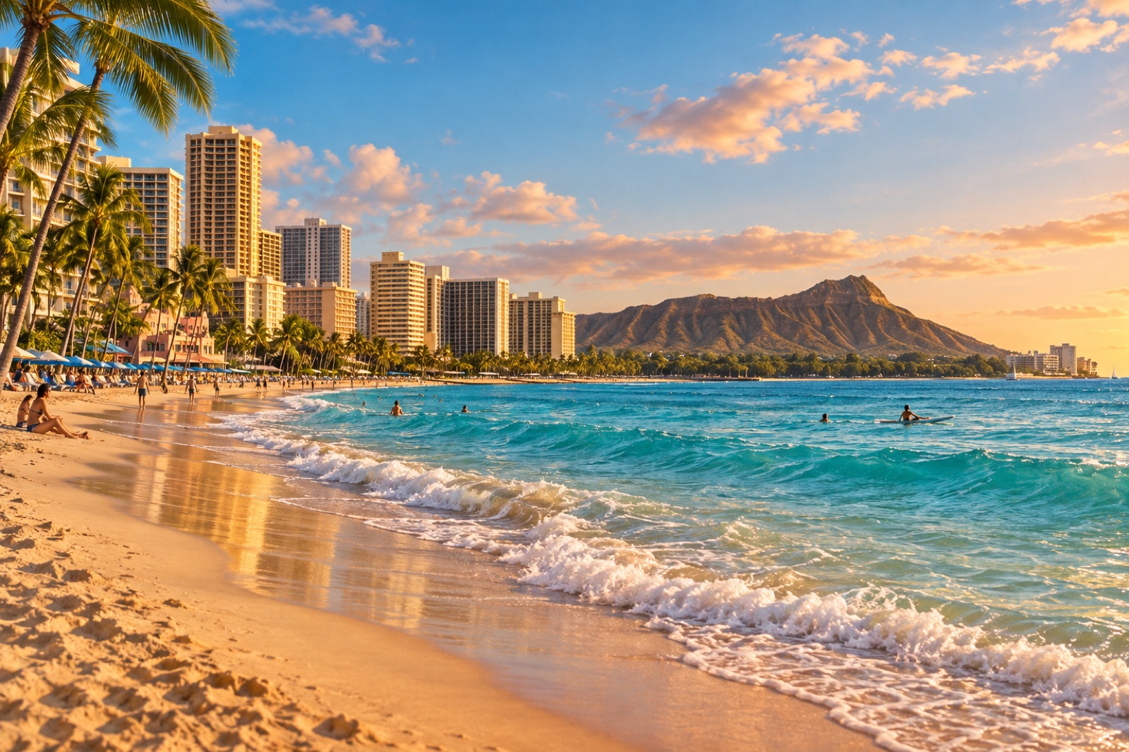 Honolulu — skyline editorial illustration from the Way4i city guide