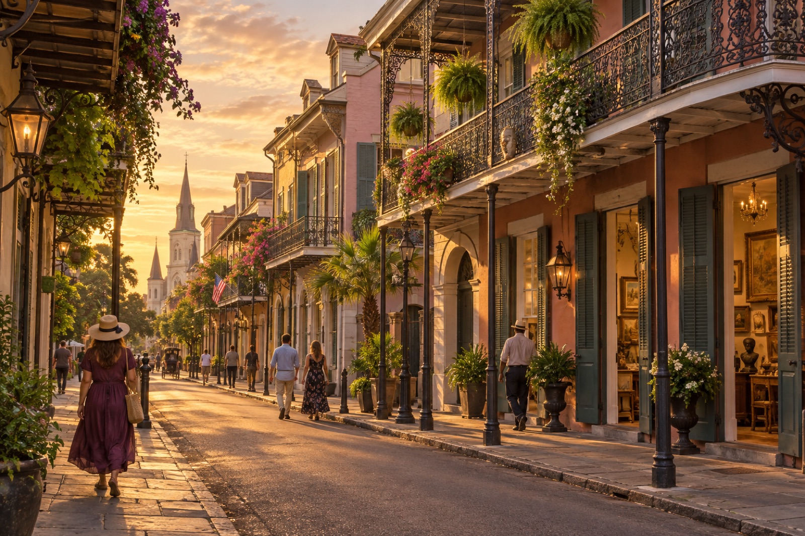 New Orleans — quarter editorial illustration from the Way4i city guide