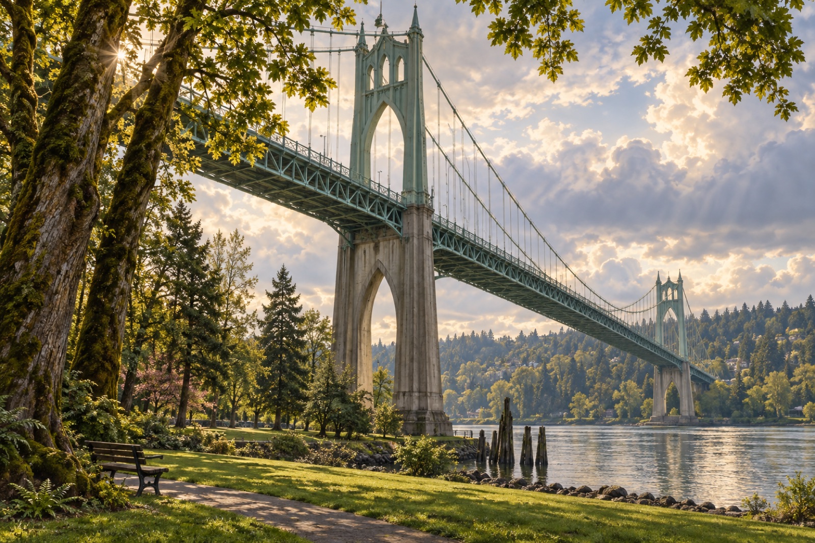 Portland — bridge editorial illustration from the Way4i city guide