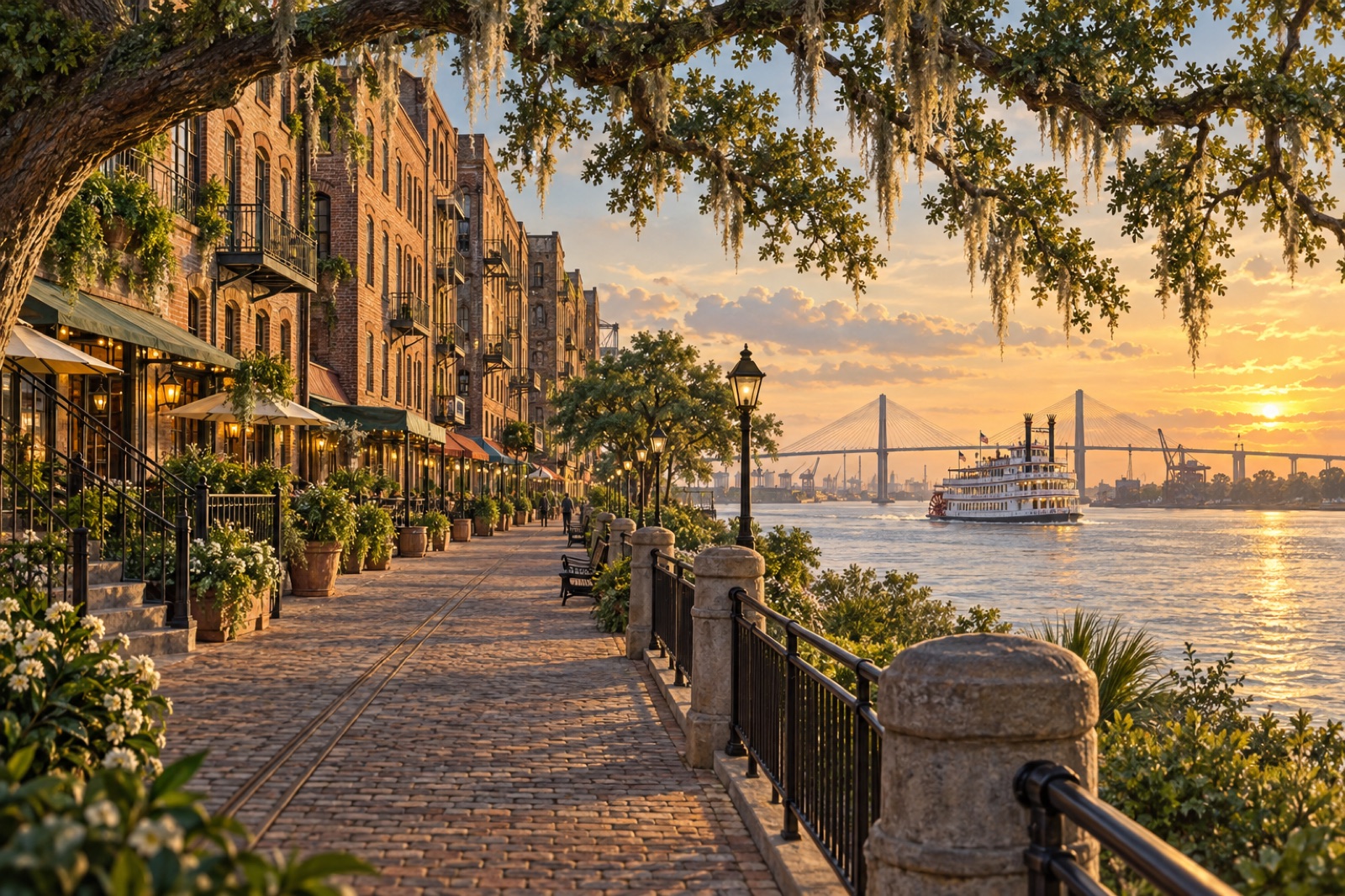 Savannah — skyline editorial illustration from the Way4i city guide